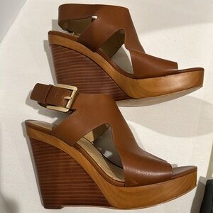 NEW MICHAEL KORS TALL WEDGE with BUCKLE, size 7M